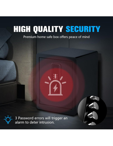 Caja Fuerte Electrónica Dononr 45cm para Pistolas y Valiosos