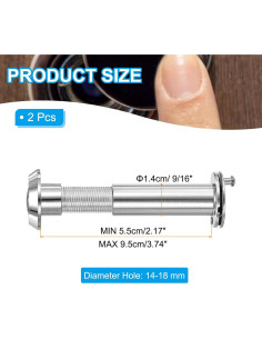 Mirilla de Puerta PATIKIL 180 Grados 2 Pcs Plata 2