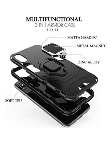 Funda Huawei Honor 8X Doble Capa Resistente + Protector Vidrio