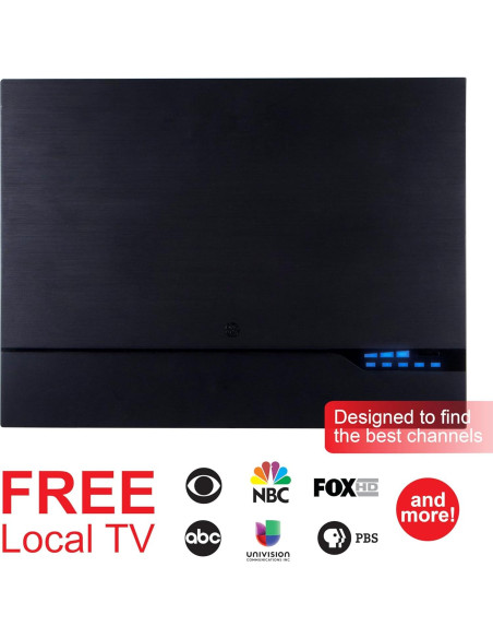 Antena de TV HD Amplificada GE 40529 con Medidor de Señal LED