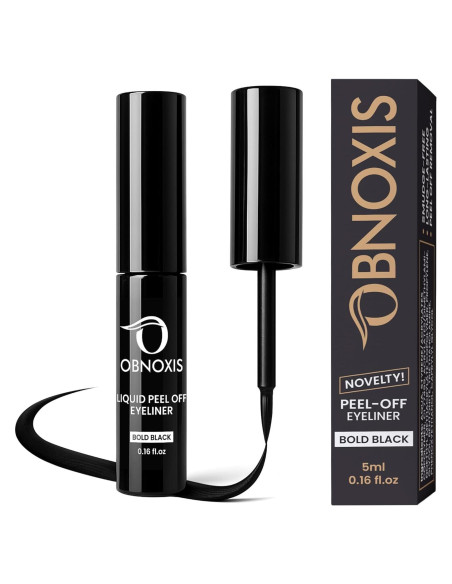Eyeliner Líquido Peel-Off Obnoxis Negro a Prueba de Manchas