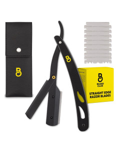 Navaja Recta The Beard Club con 10 Cuchillas de Acero Inoxidable