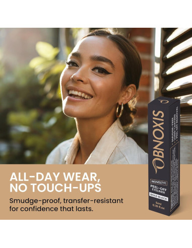 Eyeliner Líquido Peel-Off Obnoxis Negro a Prueba de Manchas