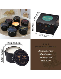 Vela Aromática Vegana LUXMASA para Masaje Hidratante 66.5g 2