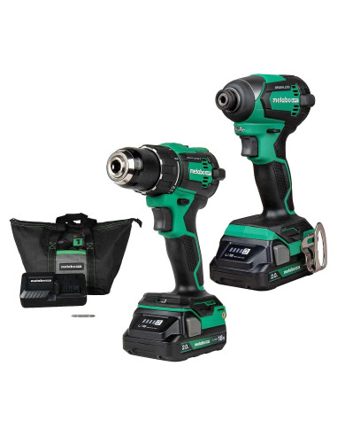 Kit Taladro y Destornillador Impacto Metabo HPT 18V Compacto
