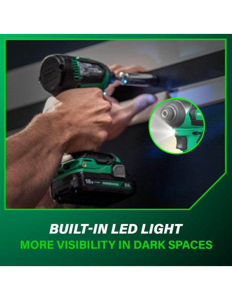 Kit Taladro y Destornillador Impacto Metabo HPT 18V Compacto