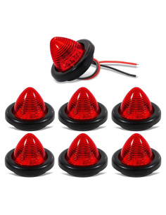 Luz LED Marcador Lateral Roja 2" Meerkatt 12V - Paquete de 7