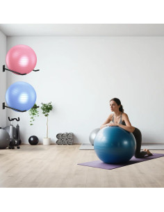 Soporte de Pelotas de Ejercicio Montaje en Pared svteli - 2 Estantes 2