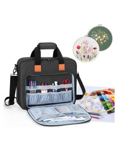 Bolsa de Bordado LUXJA Negra 38.7x7.6x31.8 cm