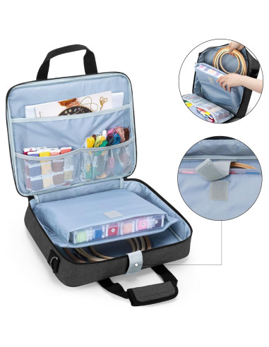 Bolsa de Bordado LUXJA Negra 38.7x7.6x31.8 cm