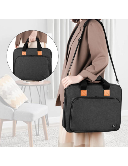 Bolsa de Bordado LUXJA Negra 38.7x7.6x31.8 cm