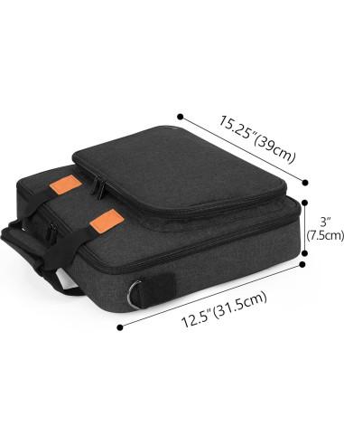 Bolsa de Bordado LUXJA Negra 38.7x7.6x31.8 cm