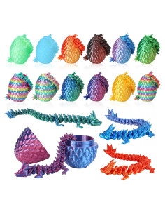 12 Huevos de Dragón 3D con Dragón Interior - Juguete Antiestrés
