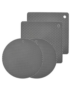 Juego de 4 Salvamanteles de Silicona NICESOPIN Antideslizantes