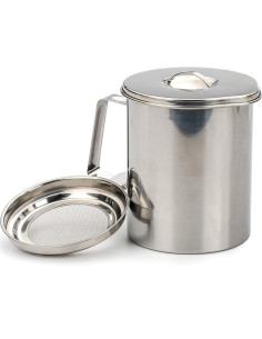 Recipiente para Grasa de Cocina RSVP 6 Tazas Acero Inoxidable 2