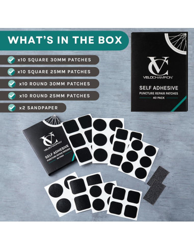 Kit de Reparación de Pinchazos VeloChampion 40 Unidades