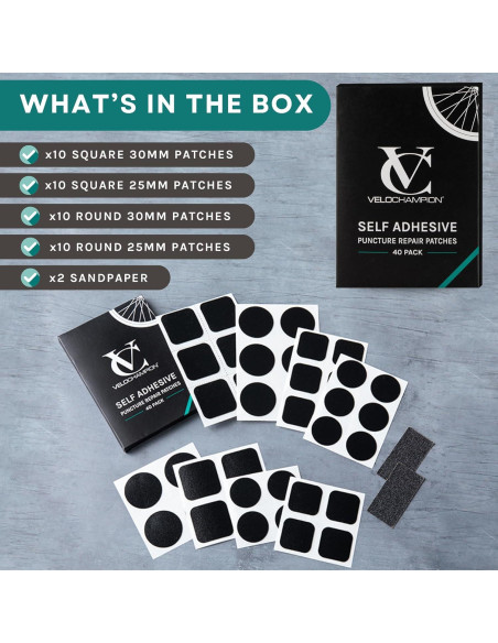 Kit de Reparación de Pinchazos VeloChampion 40 Unidades