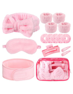 Conjunto de 16 Piezas de Diademas Wavyknot para Cuidado Facial