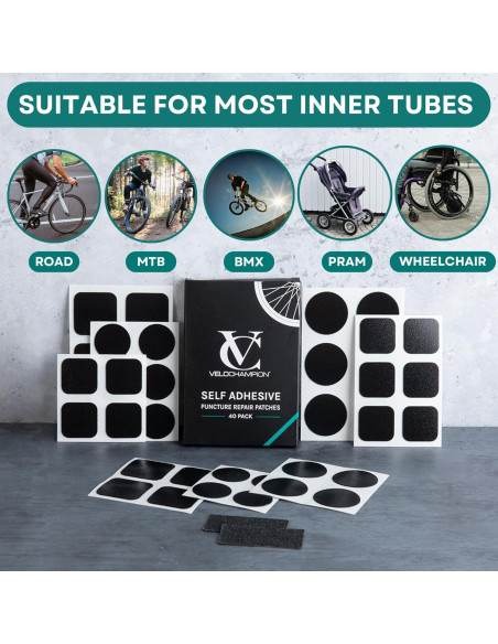 Kit de Reparación de Pinchazos VeloChampion 40 Unidades