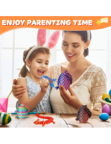 12 Huevos de Dragón 3D con Dragón Interior - Juguete Antiestrés