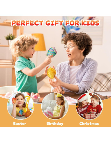 12 Huevos de Dragón 3D con Dragón Interior - Juguete Antiestrés