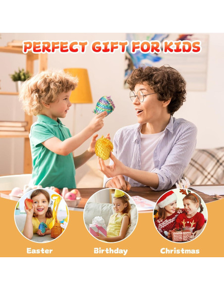 12 Huevos de Dragón 3D con Dragón Interior - Juguete Antiestrés