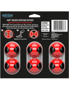 Bolas Desodorantes para Zapatos KIWI - 3 Pares, Roja 2
