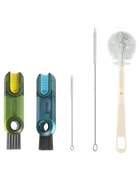 Juego de Cepillos de Limpieza 3 en 1 QINGLITION Verde-Azul