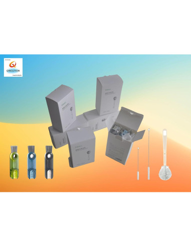 Juego de Cepillos de Limpieza 3 en 1 QINGLITION Verde-Azul