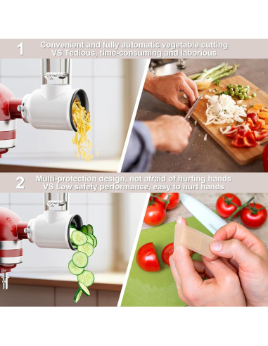 Accesorio Rallador y Cortador Cofun para Batidora Kitchenaid