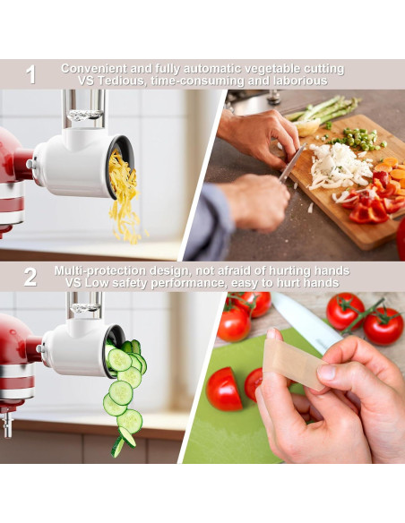 Accesorio Rallador y Cortador Cofun para Batidora Kitchenaid