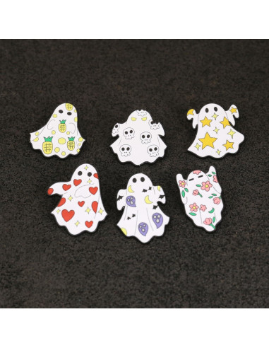 Pines de Esmalte Kawaii Halloween - Animales Divertidos