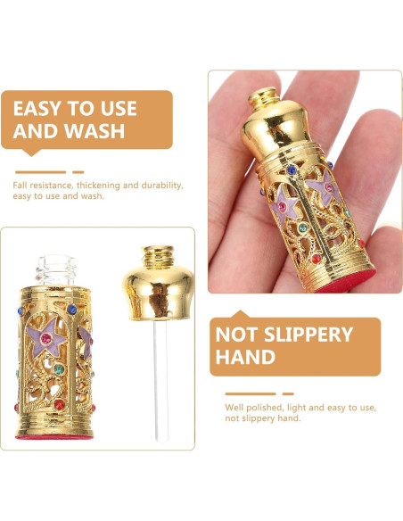 Botella de Perfume Rellenable Beavorty Vintage Dorada 24g