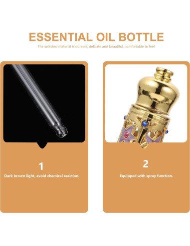 Botella de Perfume Rellenable Beavorty Vintage Dorada 24g