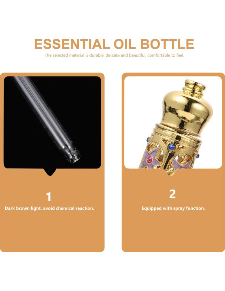 Botella de Perfume Rellenable Beavorty Vintage Dorada 24g