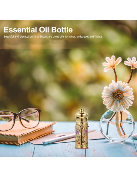 Botella de Perfume Rellenable Beavorty Vintage Dorada 24g