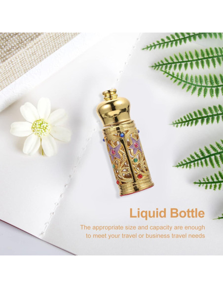 Botella de Perfume Rellenable Beavorty Vintage Dorada 24g