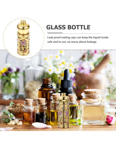 Botella de Perfume Rellenable Beavorty Vintage Dorada 24g