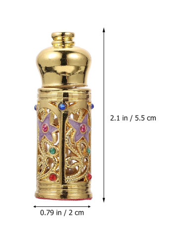 Botella de Perfume Rellenable Beavorty Vintage Dorada 24g