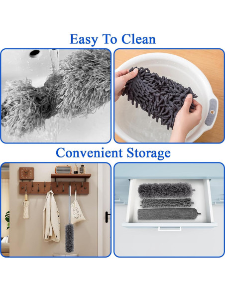 Plumeros de Pluma Niurewan, 9 Piezas, Extensibles hasta 254 cm