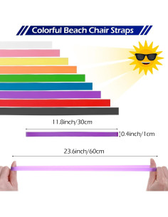 24 Bandas de Toalla de Playa Boao a Prueba de Viento 30 cm 2