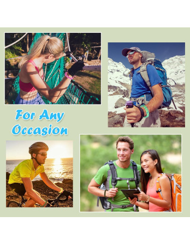 Crowye 60 Pulseras de Paracord Camo Ajustables para Supervivencia