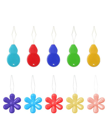 UCLEVER 10 Enhebradores de Aguja de Plástico Multicolor