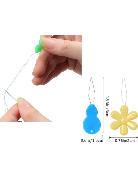 UCLEVER 10 Enhebradores de Aguja de Plástico Multicolor