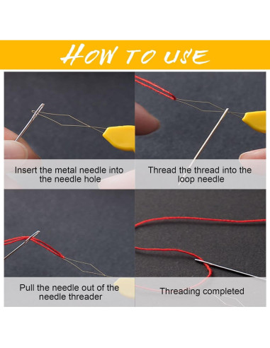 UCLEVER 10 Enhebradores de Aguja de Plástico Multicolor