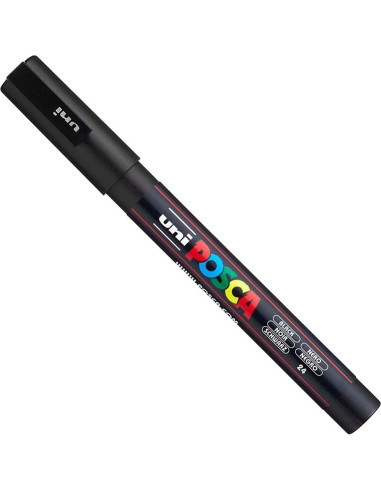 Set de Marcadores Posca PC-3M Negro y Blanco - Punta Fina 0.3mm