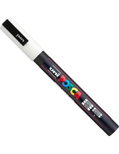 Set de Marcadores Posca PC-3M Negro y Blanco - Punta Fina 0.3mm