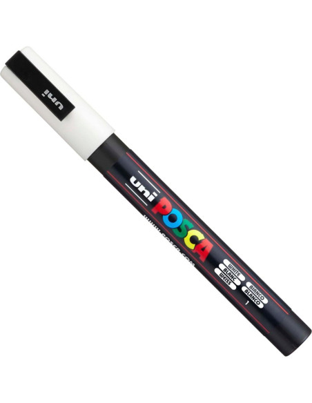 Set de Marcadores Posca PC-3M Negro y Blanco - Punta Fina 0.3mm