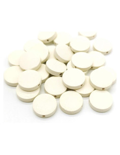 120 Discos de Madera Redondos MSCFTFB 11.43 cm Blancos DIY