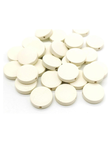 120 Discos de Madera Redondos MSCFTFB 11.43 cm Blancos DIY